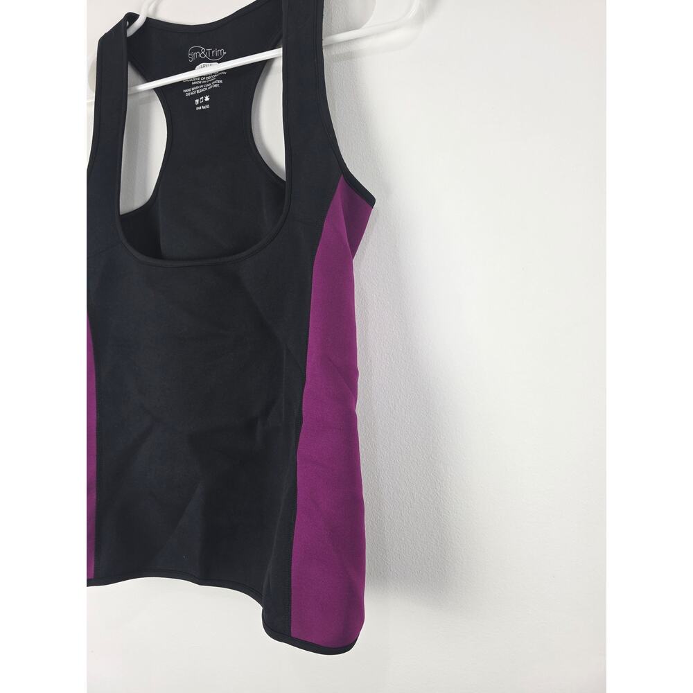 Slim‎ & Trim Hourglass Slimming Tank L Womens Black Purple Neoprene Workout - Picture 3 of 8